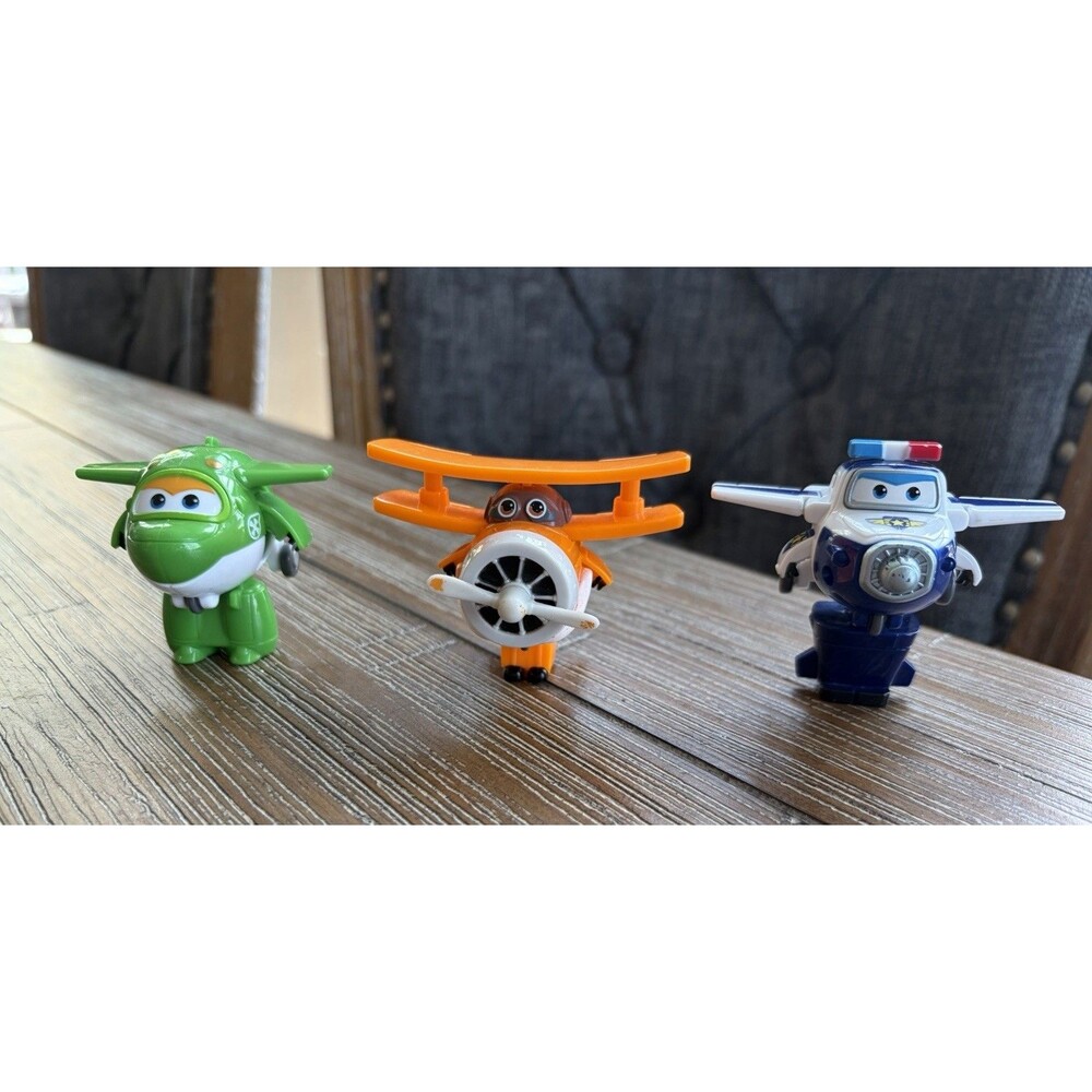 Super Wings 2” Transforming Plane Action Figure Airplane Toy Character Lot of 3